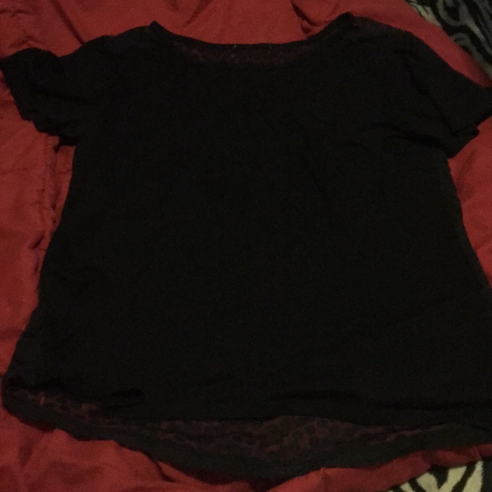 Black Shirt w/ Sheer Back
